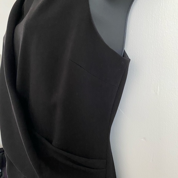 NWT Halston Heritage Mock-Neck Draped Front Dress - Picture 7 of 9